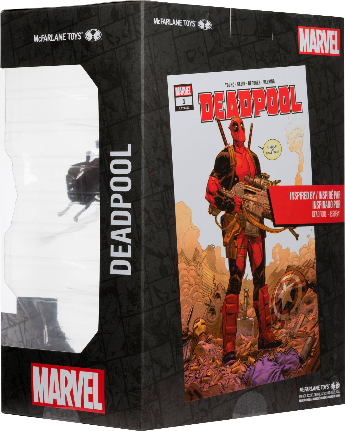 The text on the image reads "Deadpool Marvel McFarlane Toys".