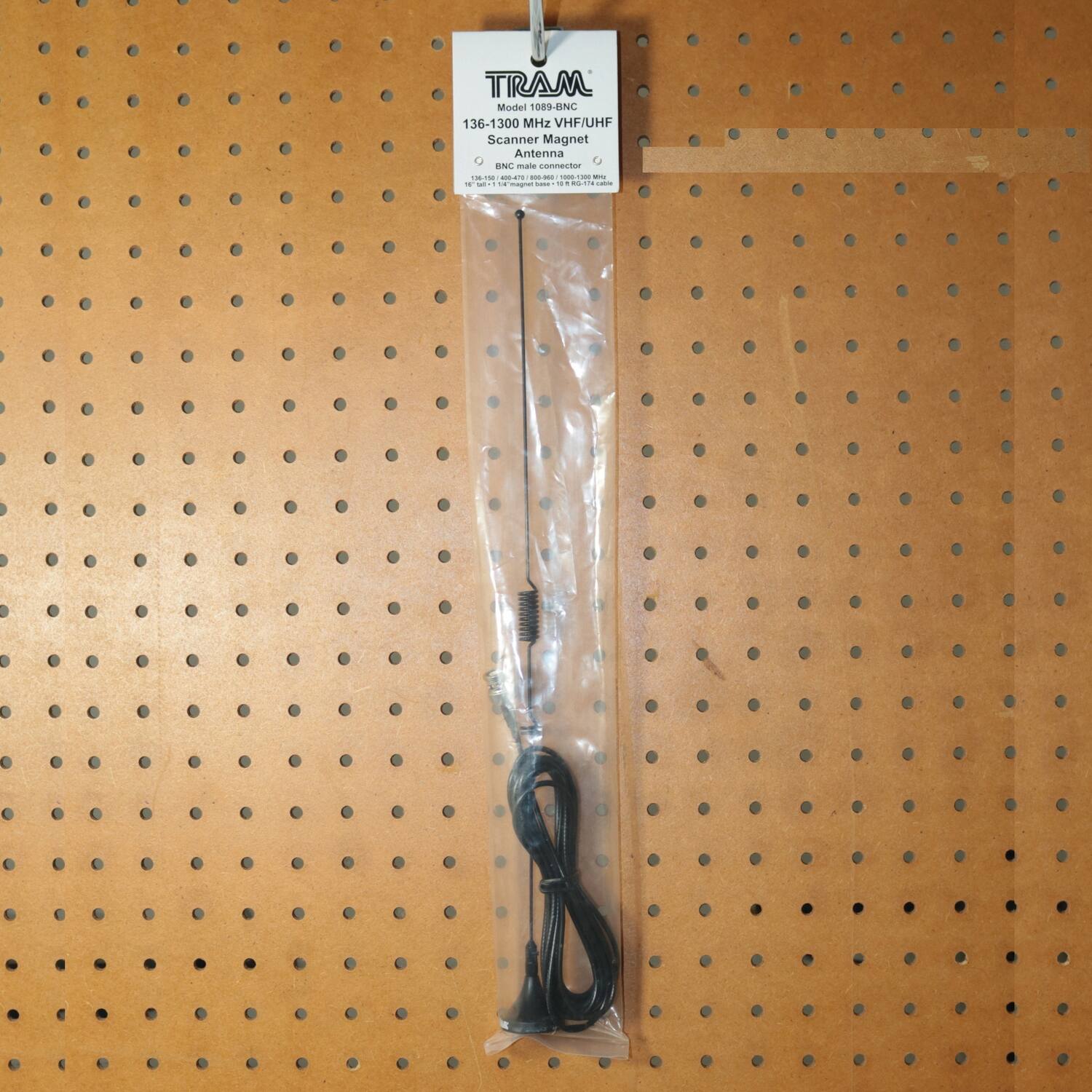 TIRAM Model 1009-0NC 136-1300 MHz VHF/UHF Scanner Magnet Antenna BNC Male Connector
