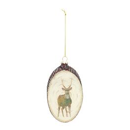 BreeBe - Deer Disc Ornament (Set of 12) - Gold