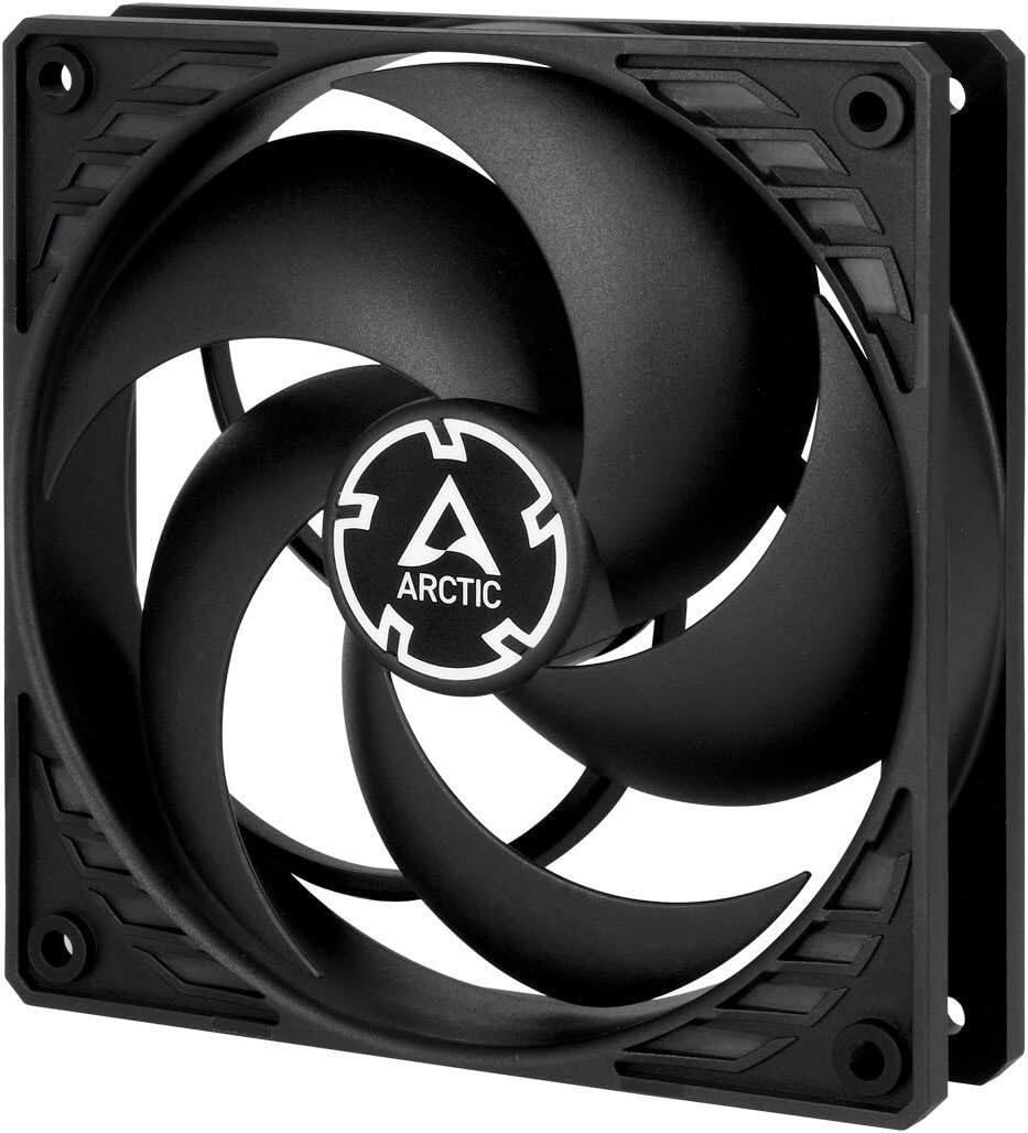 Front. Arctic - Arctic ACFAN00130A P12 Silent - Pressure-optimised Extra Quiet 120 mm Fan - Black.