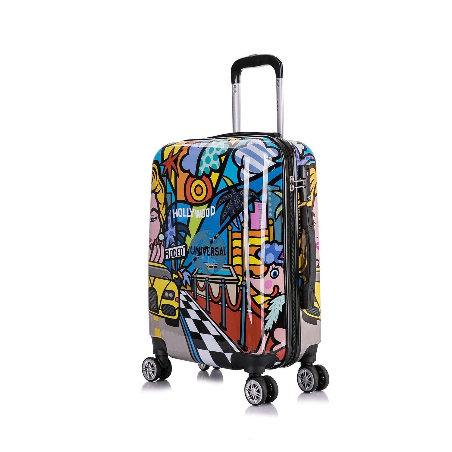 "InUSA - Prints Lightweight Hardside Spinner Luggage 20"" Carry-on - HOLLYWOOD" price history on PriceWatchPro