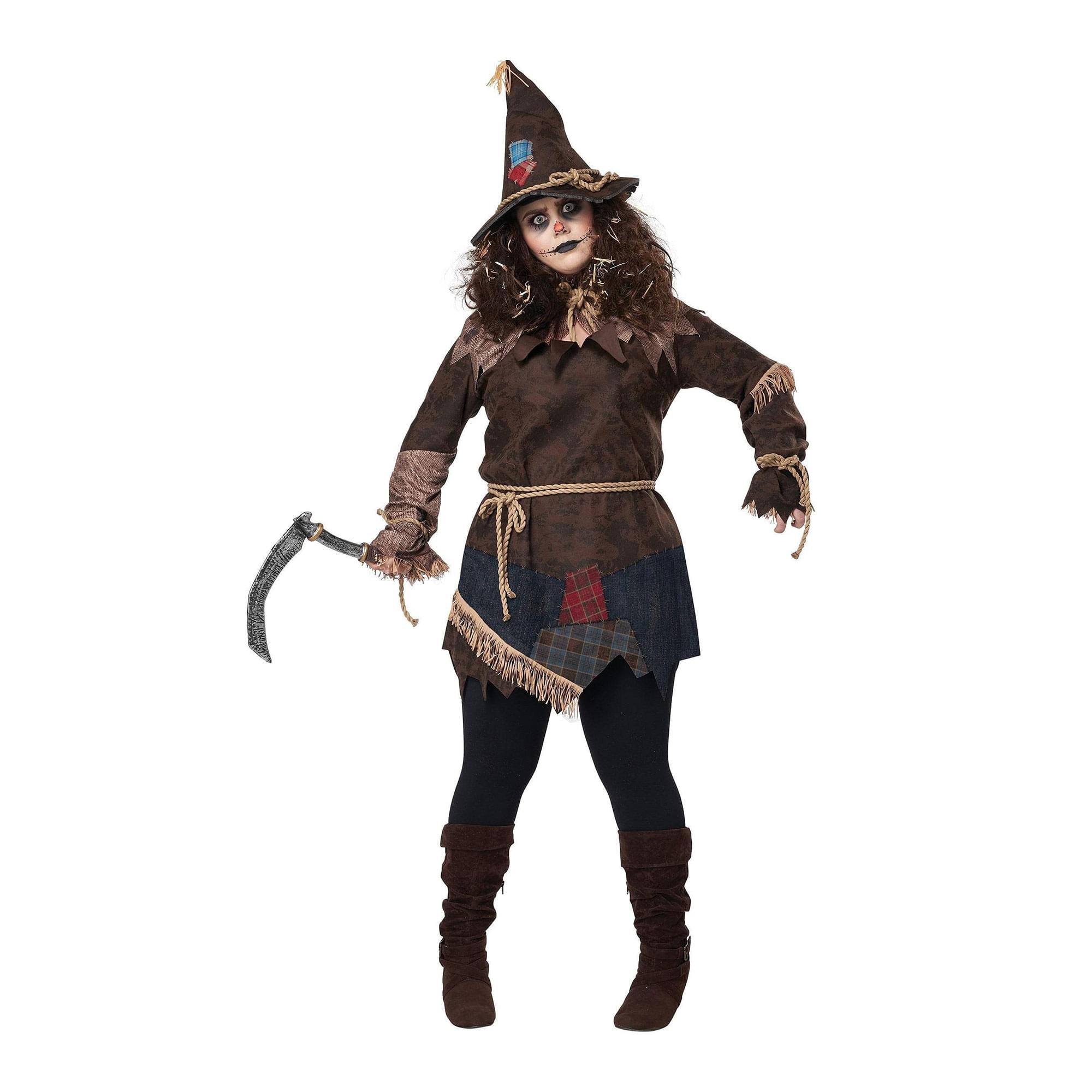 Alt View 10. California Costumes - Creepy Scarecrow Adult Costume: X-Large - Brown.