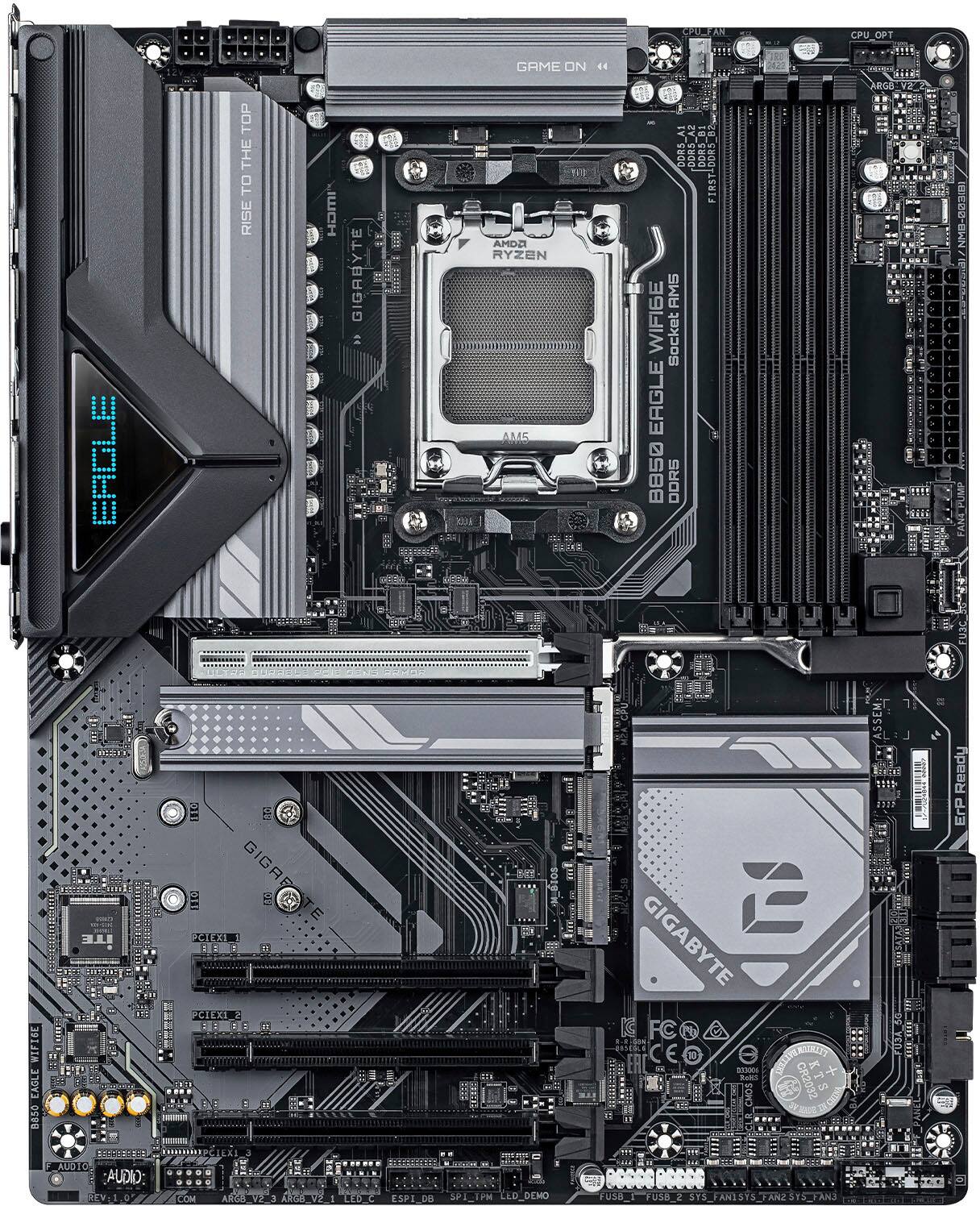 GIGABYTE - B850 EAGLE WIFI6E (Socket AM5) AMD B850 ATX DDR5 Wi-Fi 6E Motherboard - Black
