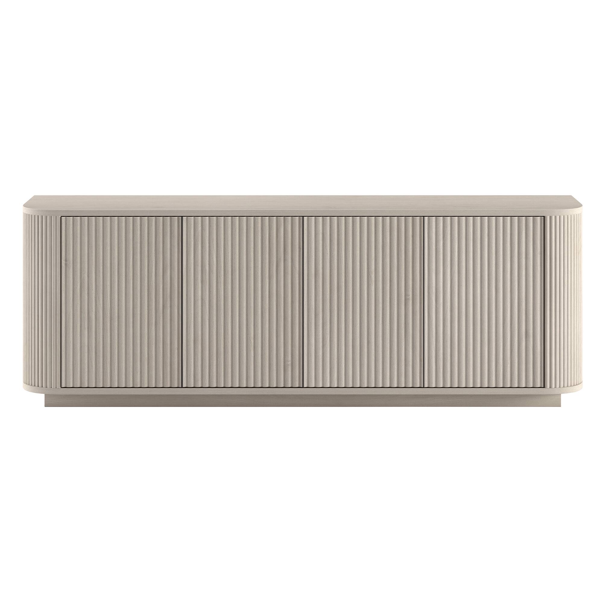 Angle. Hudson&Canal - Canton Rectangular TV Stand for TV's up to 75" in Alder White - Alder White.