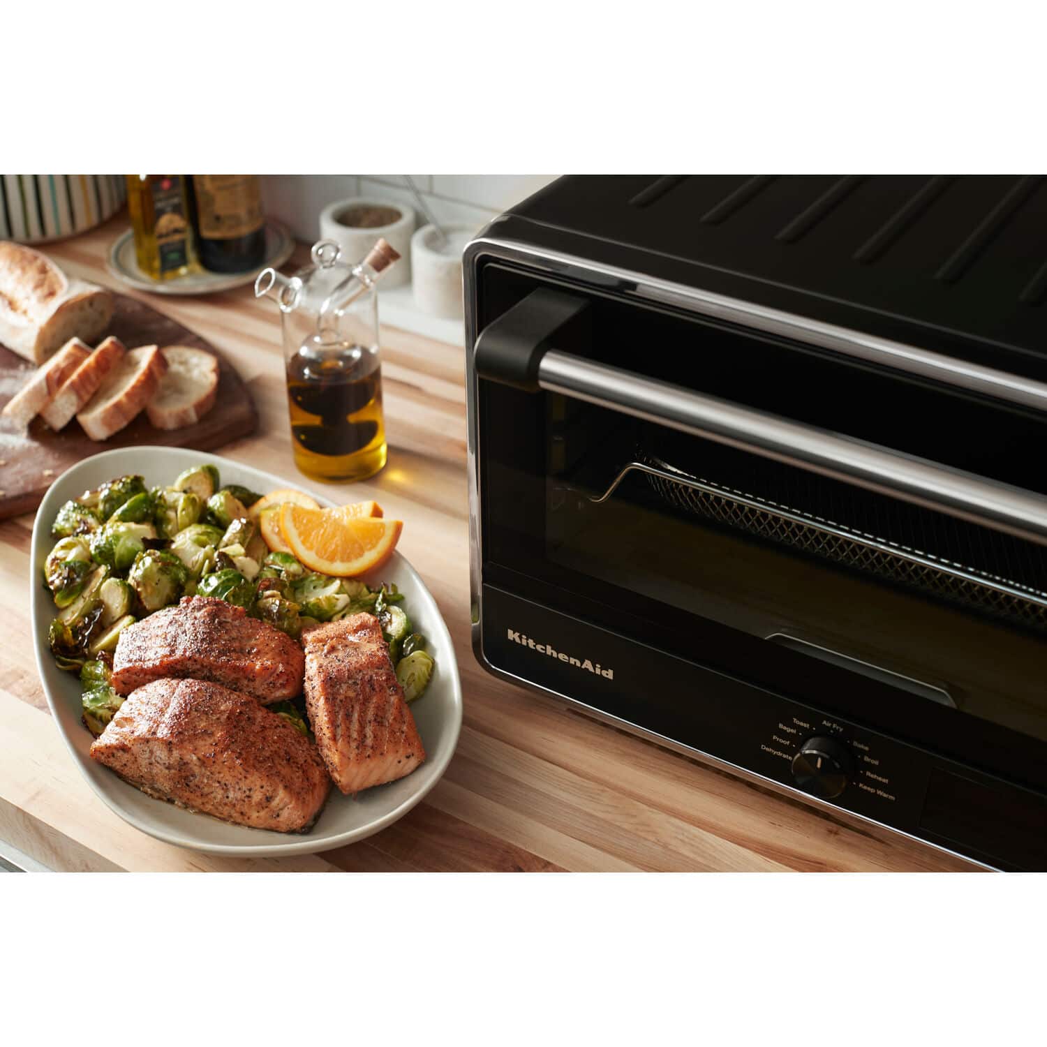 Alt View 11. KitchenAid - Digital Countertop Oven With Air Fry in Black Matte - Black Matte.