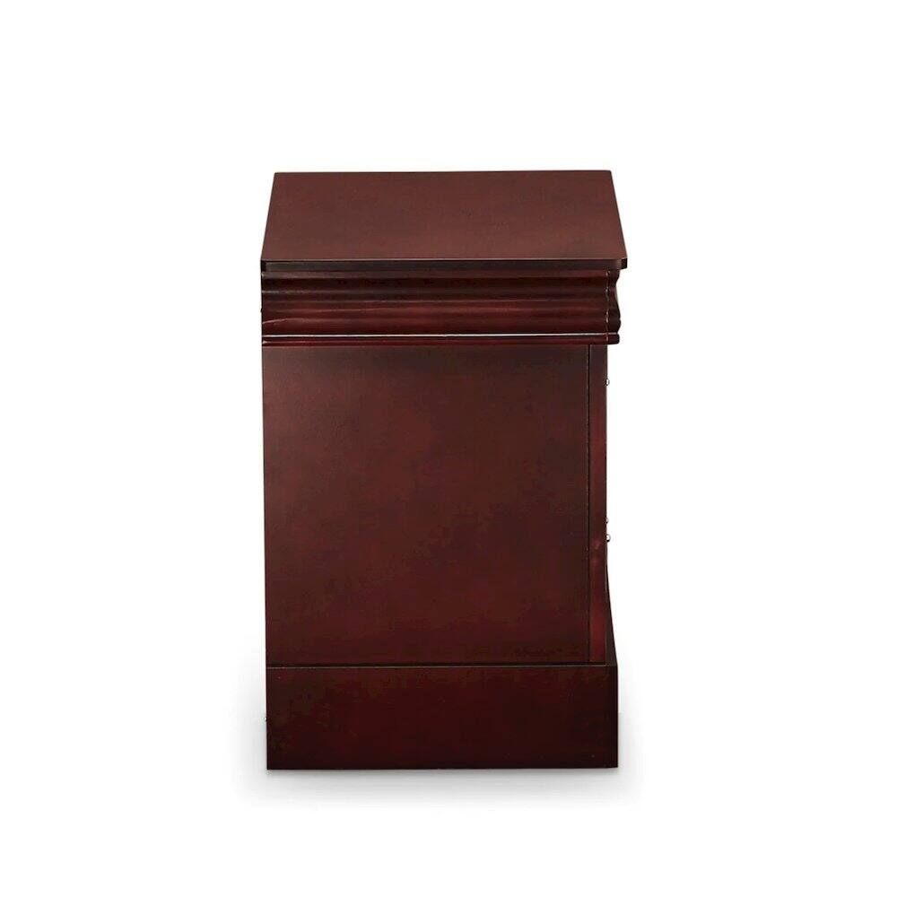 Left. East West Furniture - East West Furniture 1-Piece mid century Wooden Night Stand with 2 Wood Drawers for Bedroom – Walnut Finish - Multi-Color.