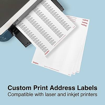 Custom Print Address Labels  
Compatible with laser and inkjet printers