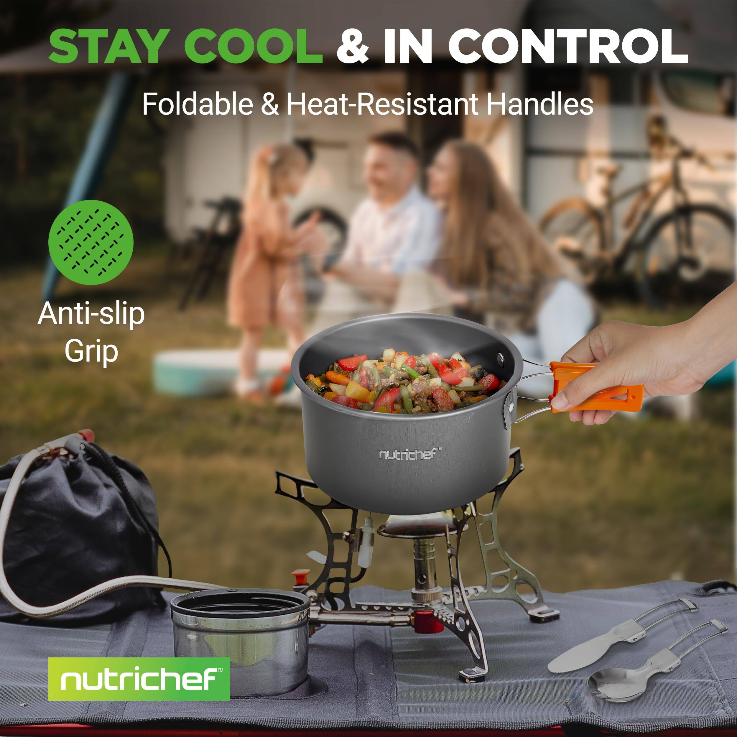 STAY COOL & IN CONTROL  
Foldable & Heat-Resistant Handles  
Anti-slip Grip  

nutrichef
