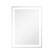 Front. LOVMOR - 20 x 28 Inches Tempered Glass LED Bathroom Mirror with Anti-Fog & 3-Color Dimmable Lighting - Silver.