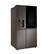 Left. LG - 23 Cu. Ft. Side-by-Side Counter-Depth Smart Refrigerator with Craft Ice - PrintProof Black Stainless Steel.