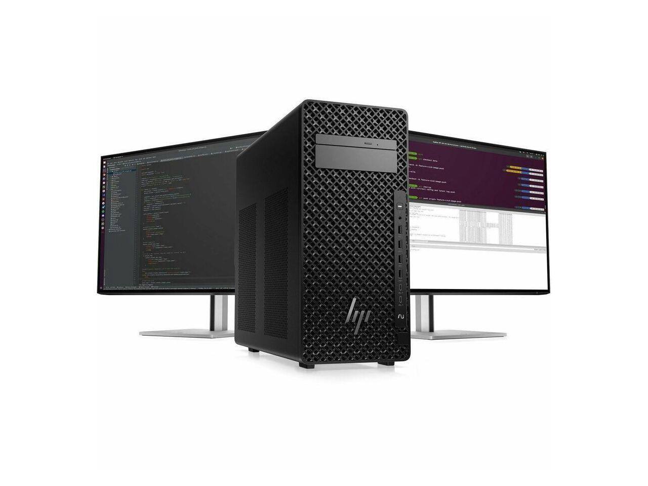 Alt View 4. HP - HP Z2 G1i Workstation - Intel Core Ultra 9 285K, 32GB, 1TB SSD, NVIDIA RTX A1000, Windows 11 Pro - Black.