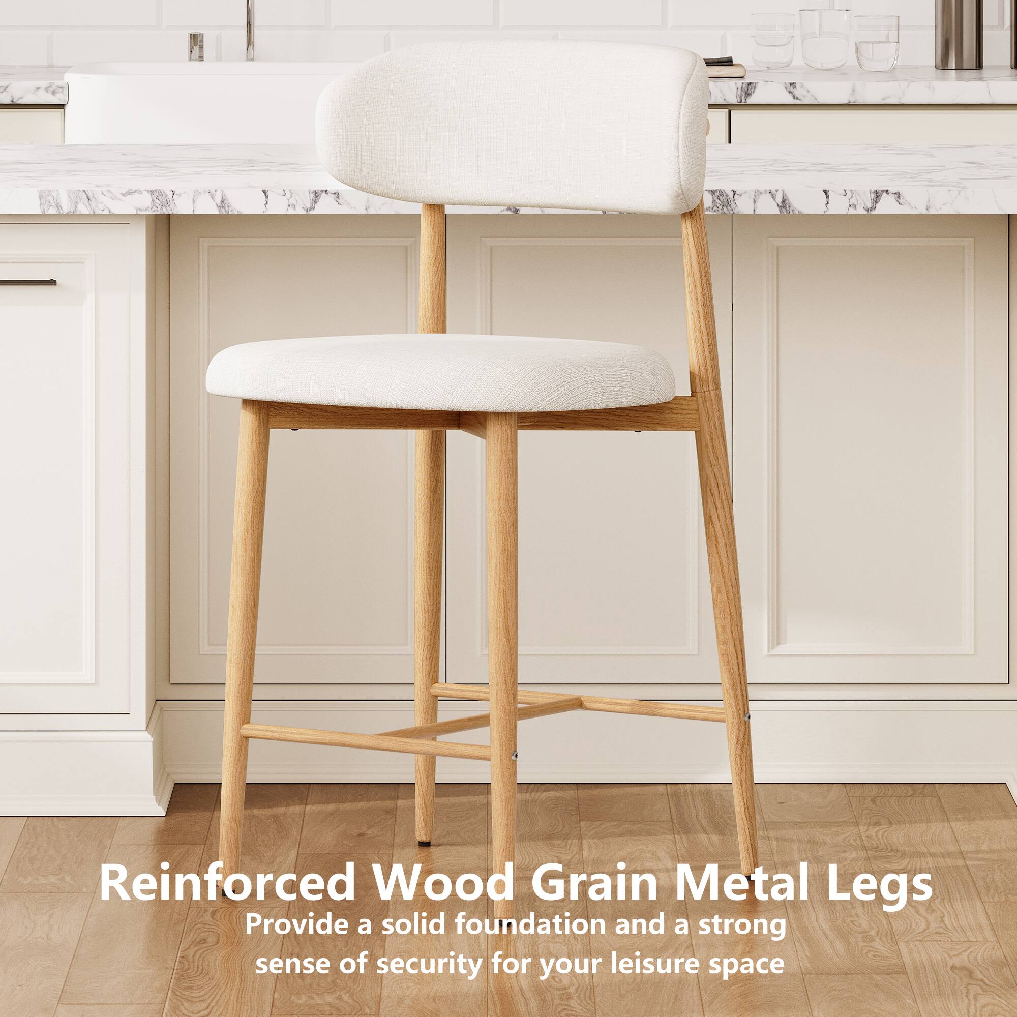 Reinforced Wood Grain Metal Legs  
Provide a solid foundation and a strong sense of security for your leisure space