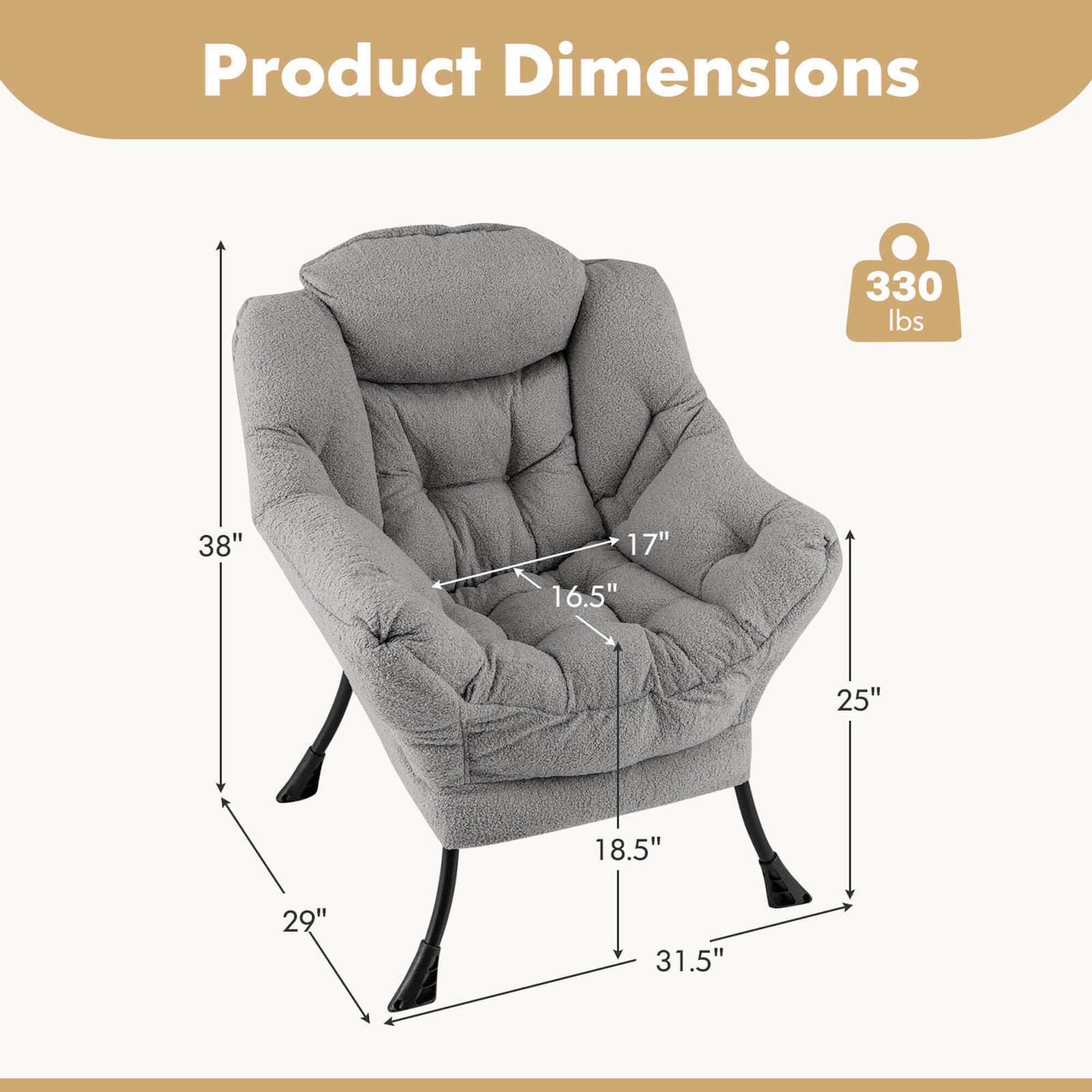 Product Dimensions: 330 lbs, 38" x 17" x 16.5" x 25" x 18.5" x 29" x 31.5".