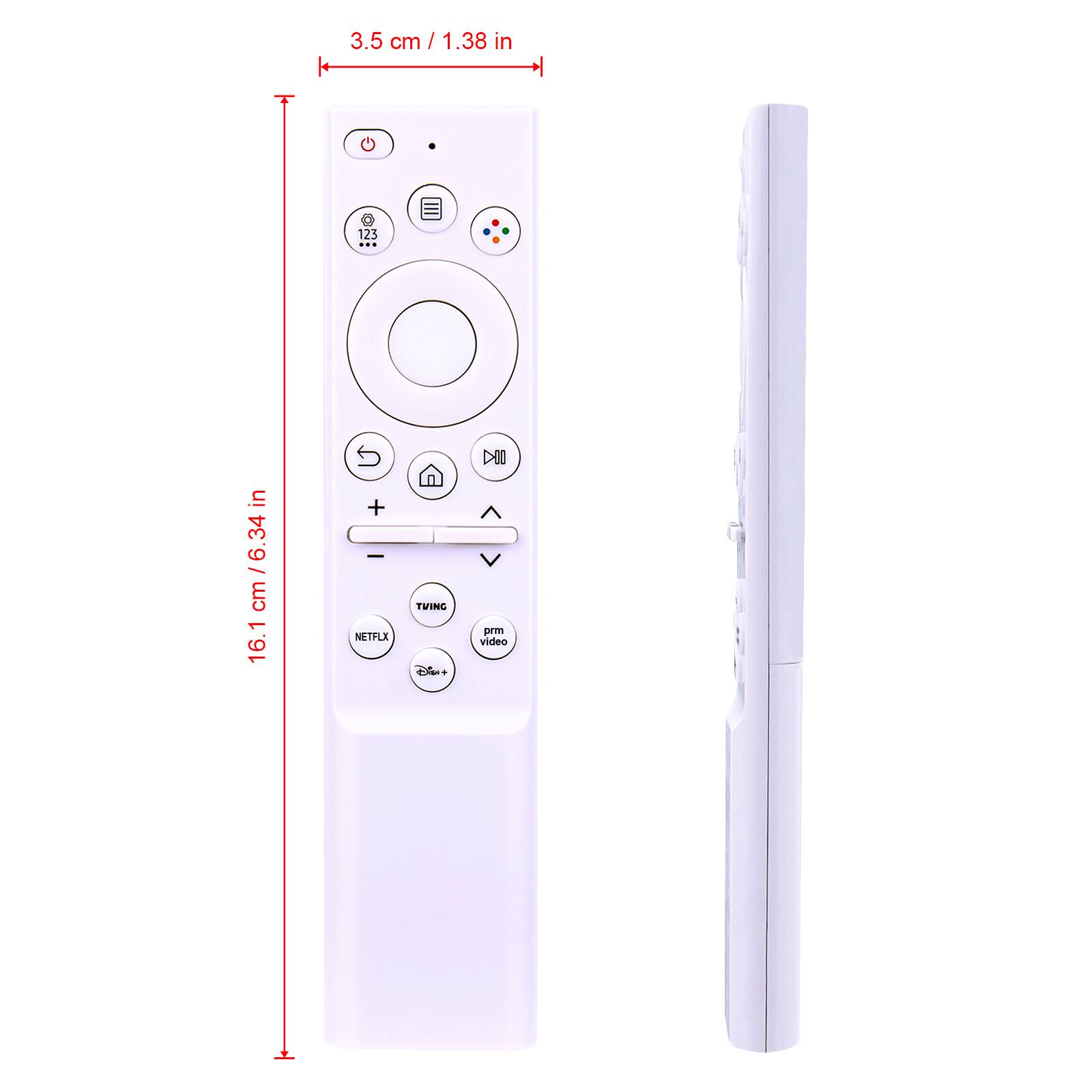 3.5 cm / 1.38 in  
16.1 cm / 6.34 in  
123 ...  
NETFLIX  
TWING  
prm video