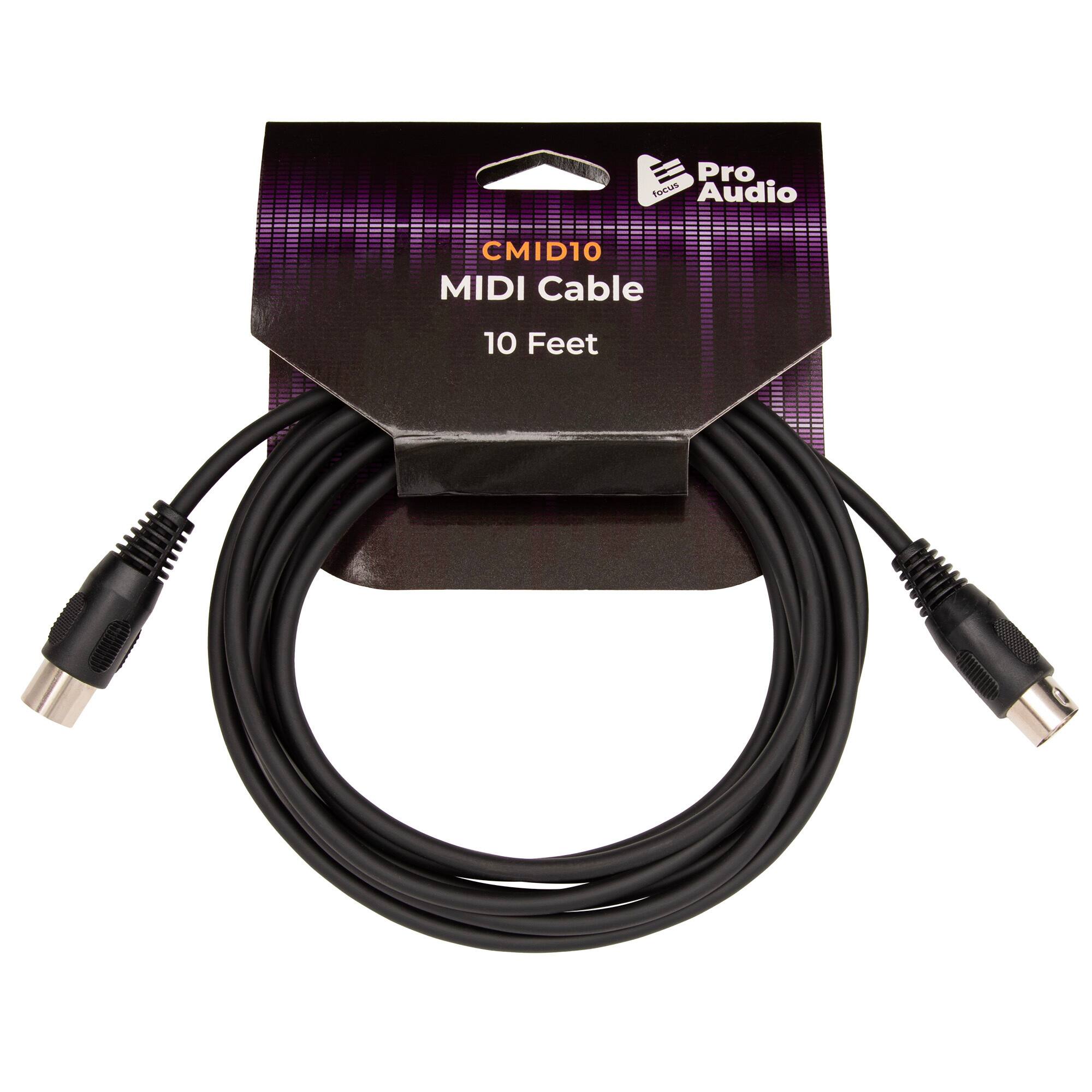 Pro Audio CMID10 MIDI Cable 10 Feet