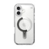 Speck - Presidio Perfect Clear ClickLock Case with MagSafe for Apple iPhone 16 - Clear/Chrome