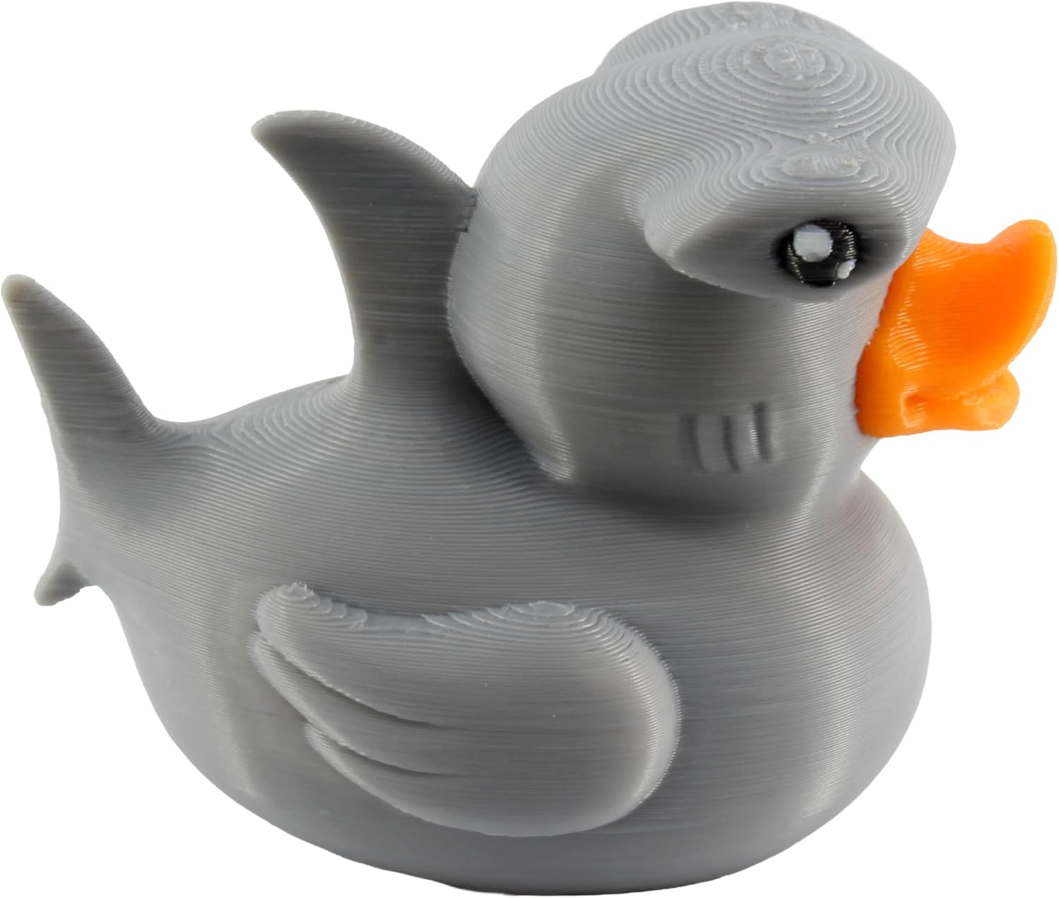 Left. JuzToys - Hammerhead Shark Duck Figurine, 4x4 Ducking, Fun Car Dashboard Accessory, Unique Shark Gifts, Ducks for Cars by PowerTRC - Gray.