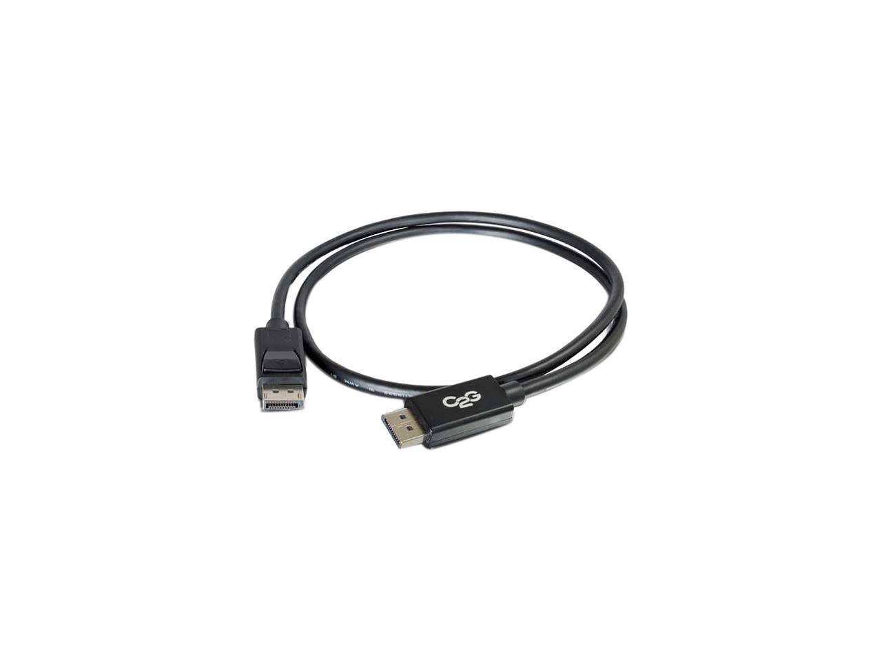 Alt View 4. Cables to Go - C2G 54401 Displayport Cable with Latches M/M, 8K UHD Compatible - Digital Audio Video, Black (6 Feet, 1.82 Meters) - Black.