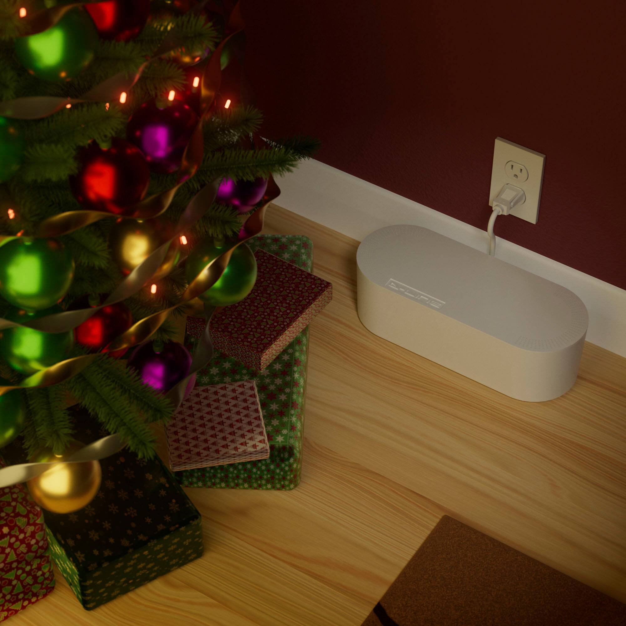 Alt View 4. D-Line - D-Line Large Cord Organizer Box - White.