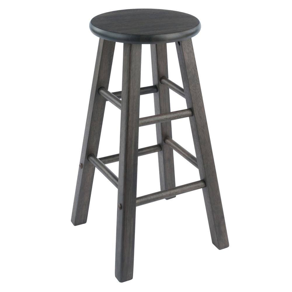 Left. FurniFact - 2-PC Counter Stool Set - Oyster Gray.
