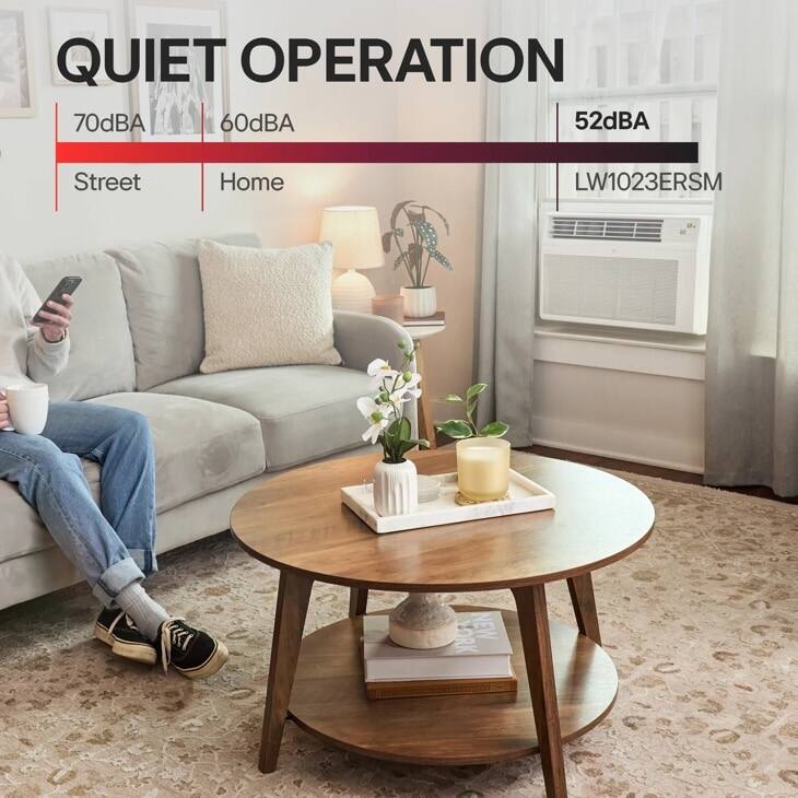 QUIET OPERATION

70dBA Street  
60dBA Home  
52dBA  

LW1023ERSM