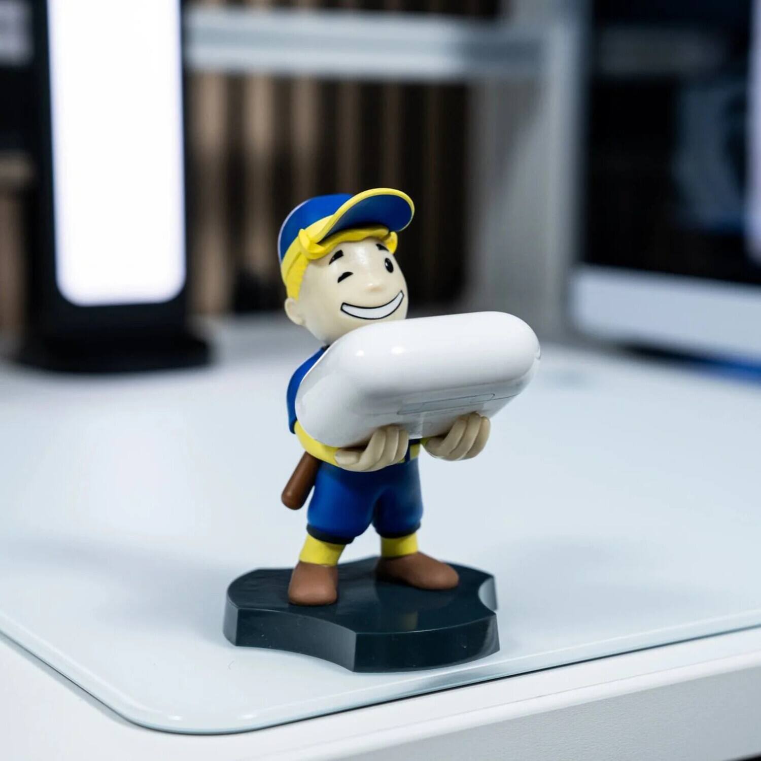 Alt View 3. PopMarket - Fallout - Mini Cable Guys - Big League Vault Boy Phone Stand   - COLLECTIBLES - Multicolor.