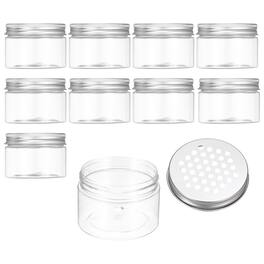 Unique Bargains - Premium Empty Scent Beads Container, Refillable Spice Tin Hollow Lid, 10pcs 4.1oz - For Aromatherapy, Scent, Storage - Clear