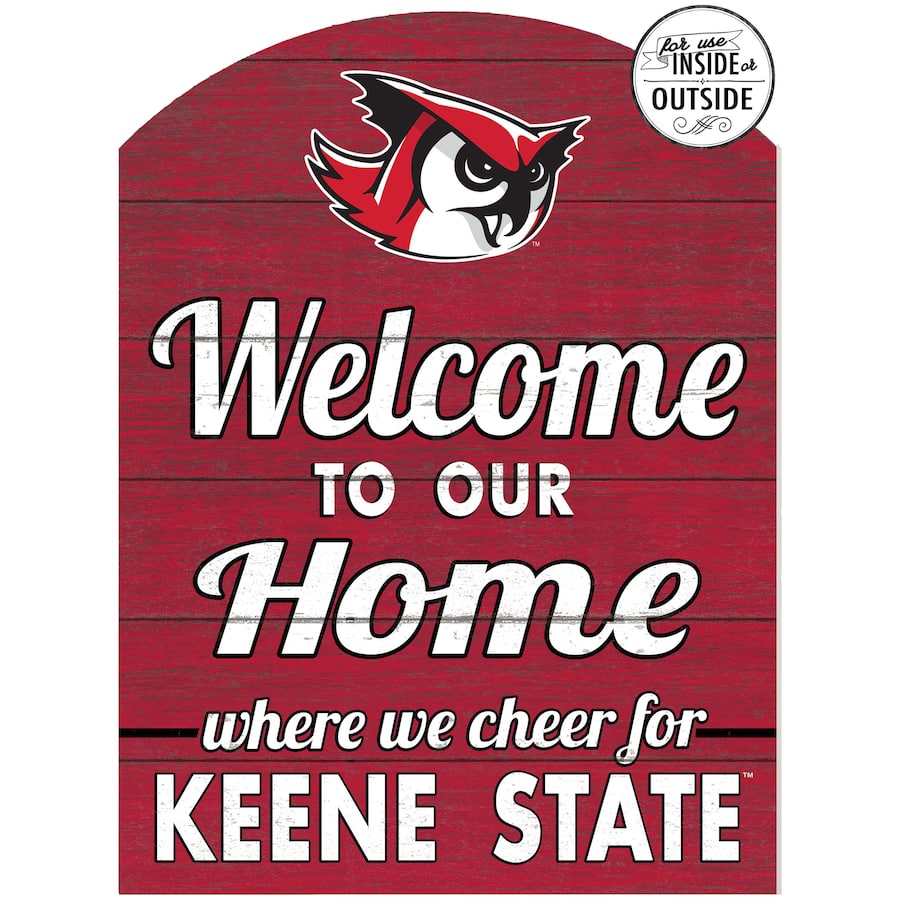 We Sign Color:red Jardine Keene State Owls 16'' x 22'' Indoor/Outdoor Marquee Sign Red ...
