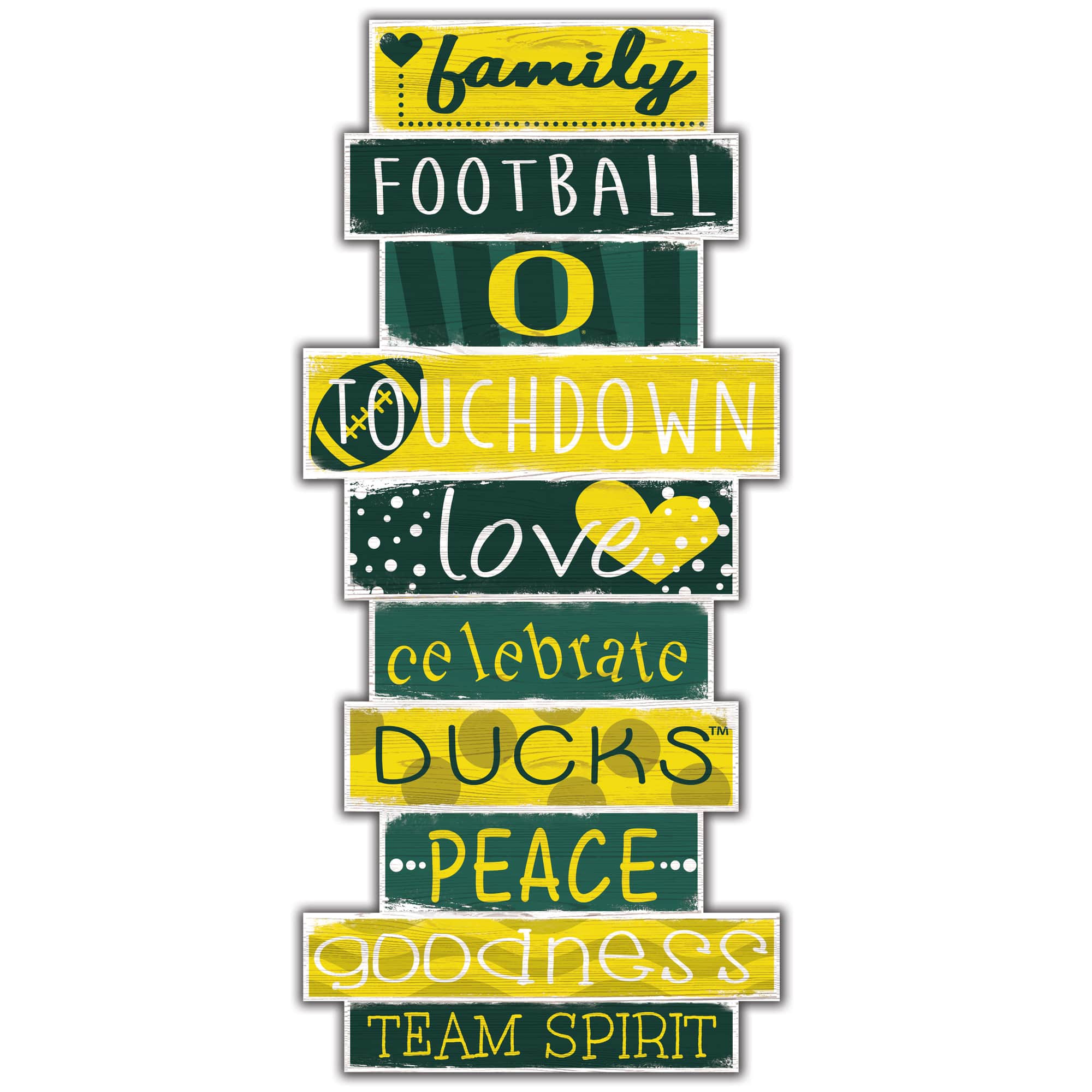 Fan Creations - Oregon Ducks 5'' x 24'' Celebrations Stack Sign - Multicolor price history on PriceWatchPro