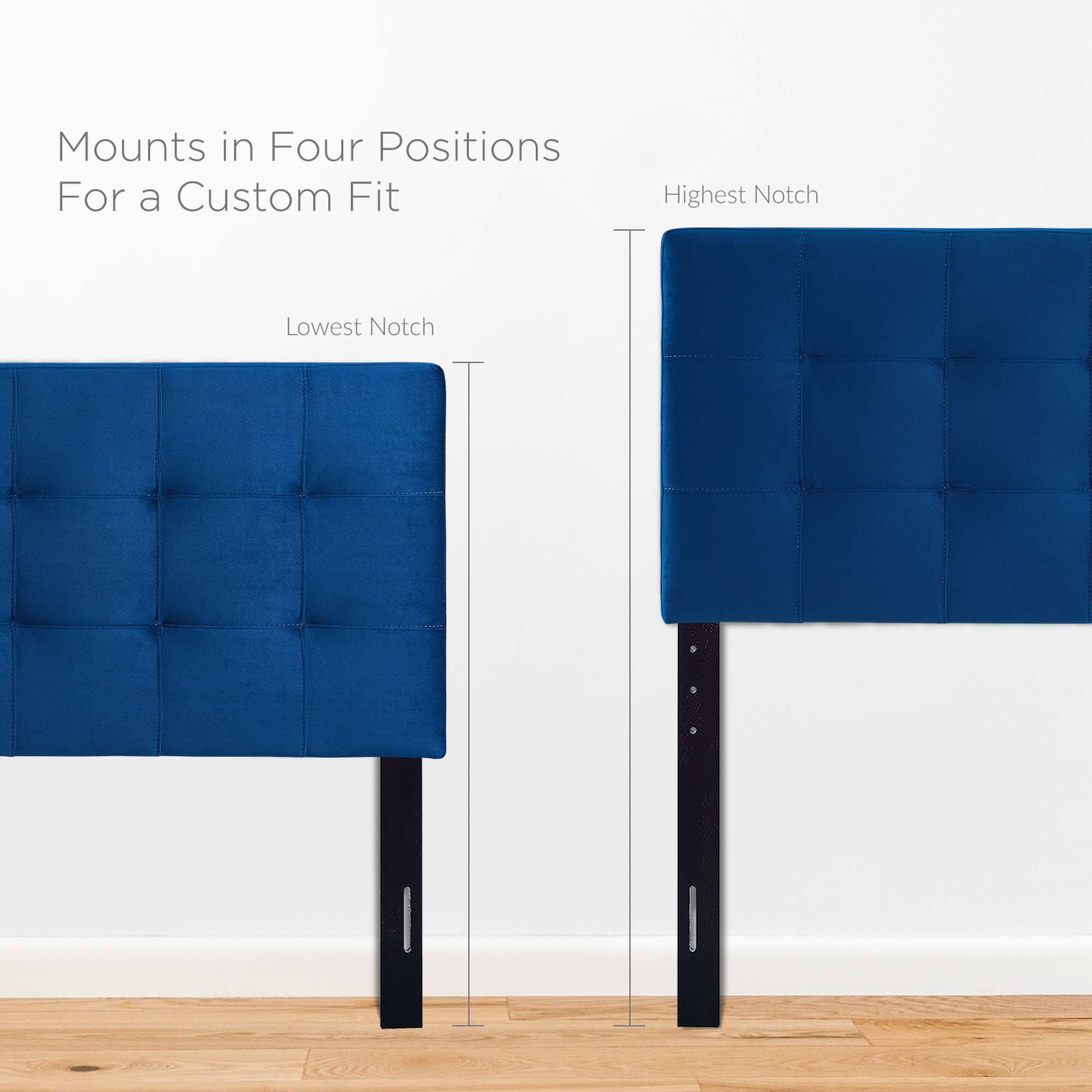 Mounts in Four Positions  
For a Custom Fit  

Lowest Notch  

Highest Notch