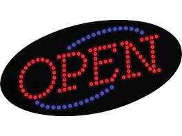 Cosco - Open Window Sign, 20" x 11.2" - Black