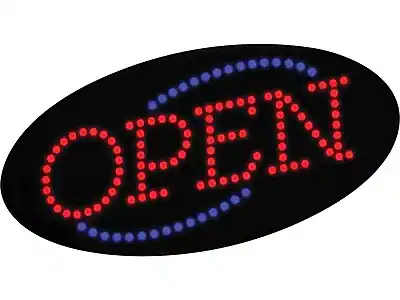 Front. Cosco - Cosco Open Window Sign, 20" x 11.2", Black (098099) - Black.