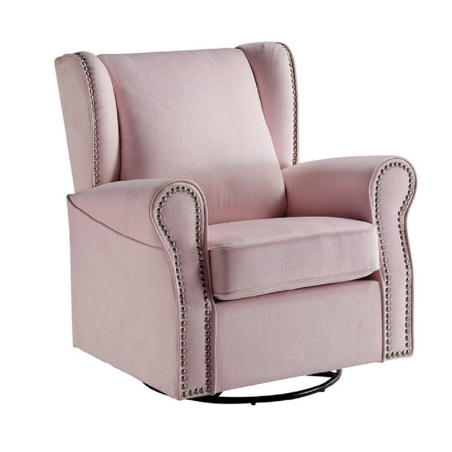 Model 35 Chair Manhattan Lane 35 Inch Accent Swivel Chair, Glider, Nailhead Trim Pink ...