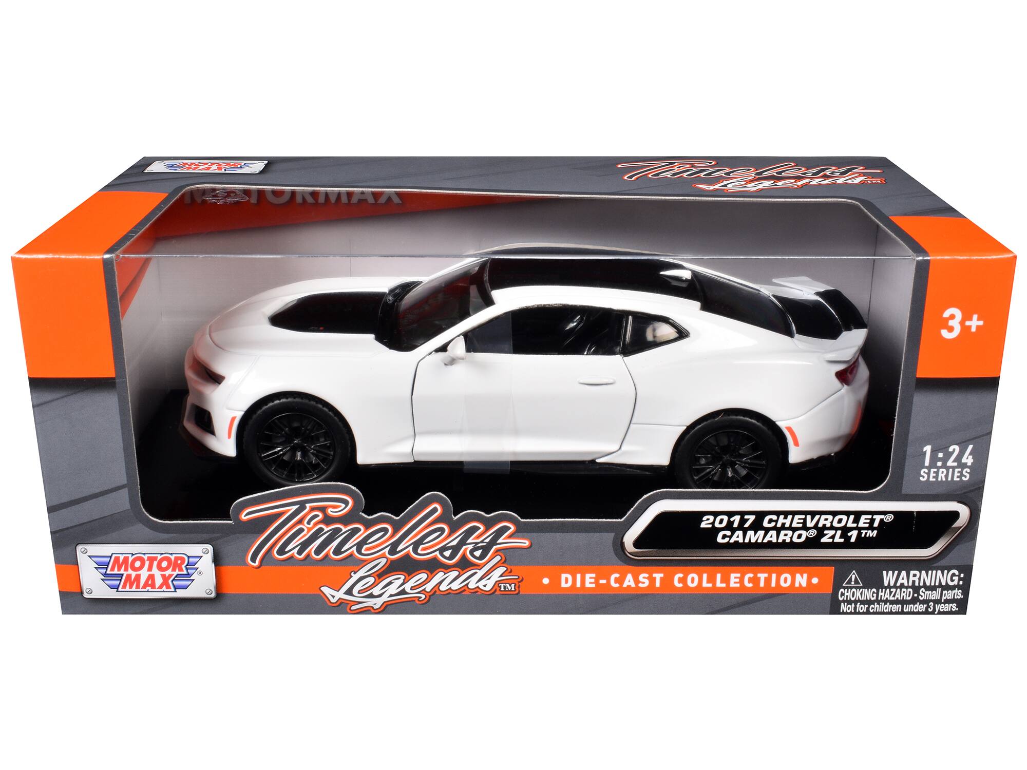 COTr ad 1SORMAA iee r 3+ 1:24 SERIES 2017 CHEVROLET MOTOR Timeless CAMARO & ZL1 TM MAX Legends DIE-CAST COLLECTION WARNING: TM CHOKING HAZARD Small parts. Not for children under 3 years.