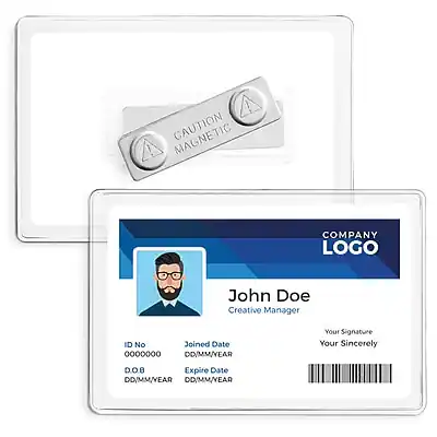 **CAUTION MAGNETIC**
---
**COMPANY LOGO**
---
**John Doe**
Creative Manager
---
**ID No:** 0000009
**Joined Date:** DD/MM/YYYY
**Company Year:** YYYY
---
**Your Signature**
**Your Sincerely**
---
**Expire Date:** DD/MM/YYYY