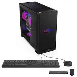 Lenovo - Upgraded - Legion Tower 5 Gaming Desktop,AMD Ryzen 7 7800X3D,32GB RAM,2TB SSD+1TB Dock Set,GeForce RTX 5070,Win 11 Pro - Black