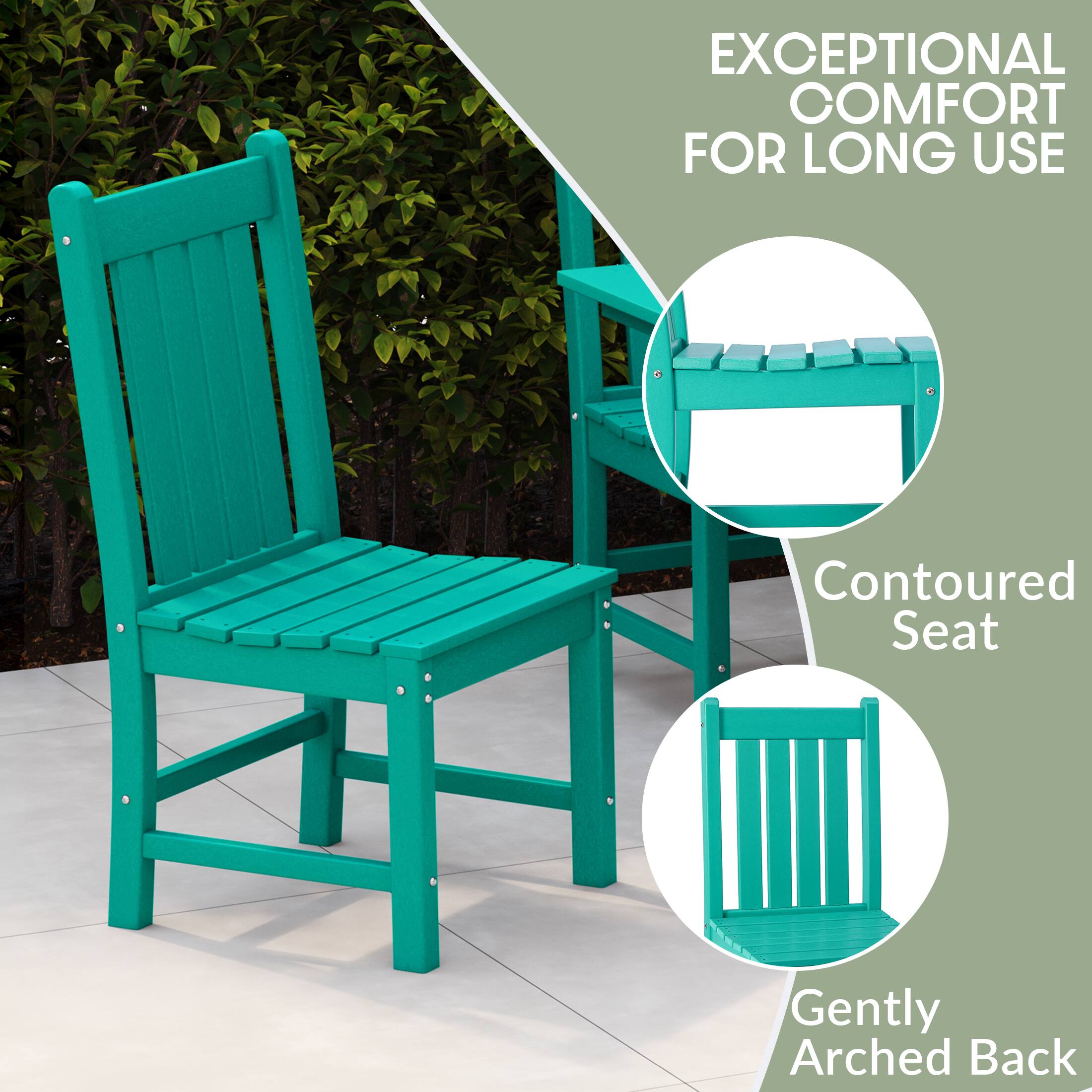 EXCEPTIONAL COMFORT FOR LONG USE

Contoured Seat

Gently Arched Back