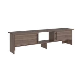 TuHome - Modern Laminate Wood TV Stand and Entertainment Center, Fits TVs up to 65-Inch - Light Oak