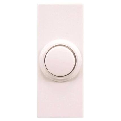 Front. HEATH ZENITH - Heath Zenith White Plastic Wireless Pushbutton Doorbell.