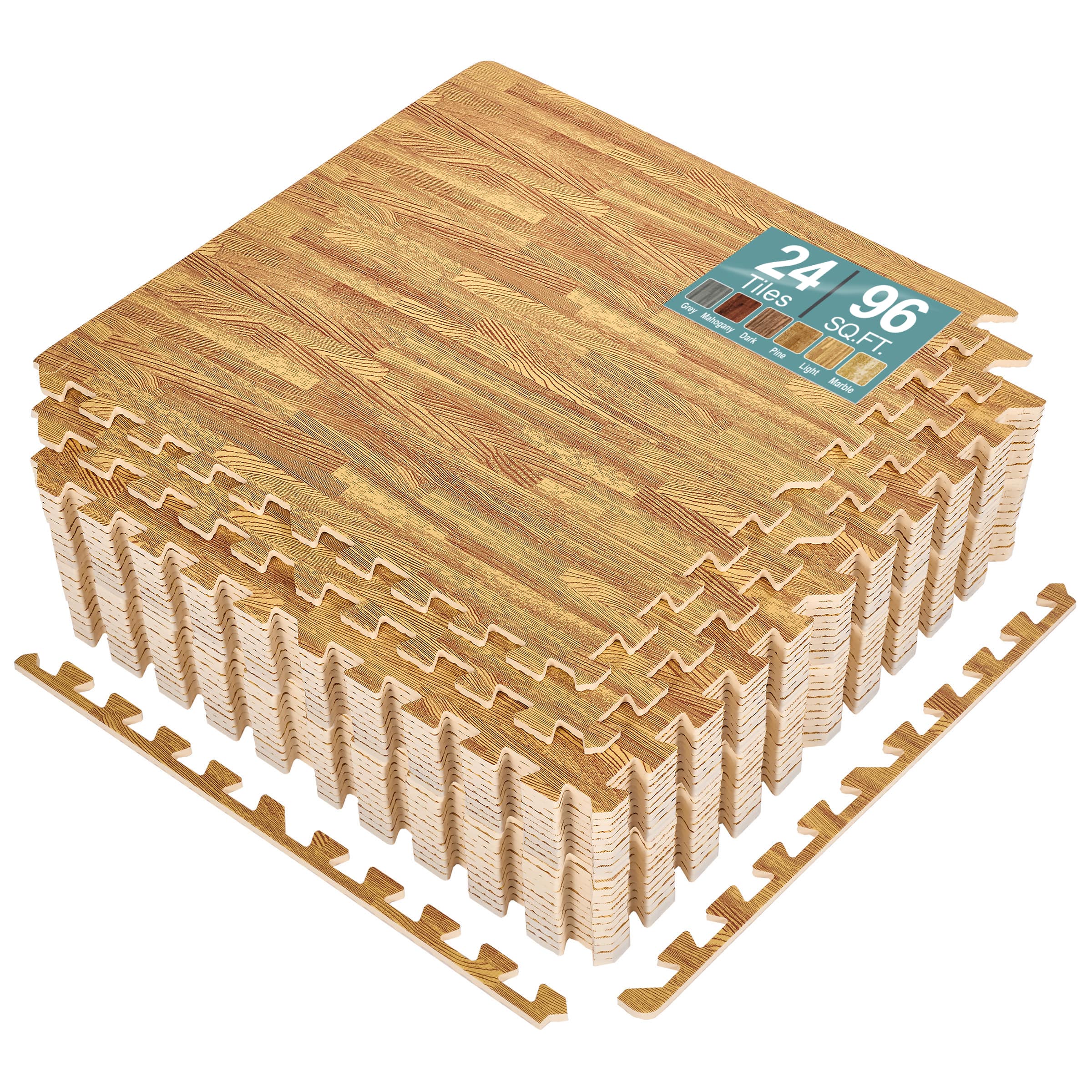 Tiles 24 96 SQ.FT. Mahogany Light Natural