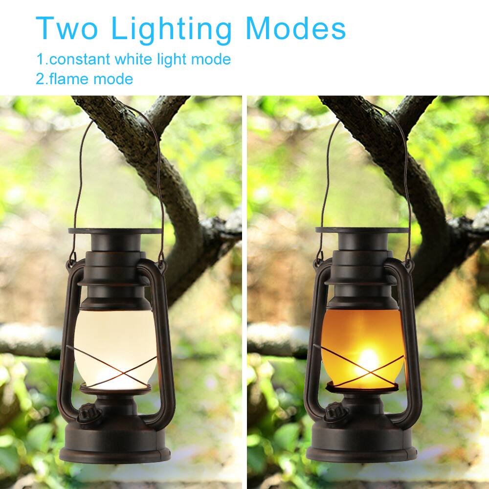 Two Lighting Modes  
1. constant white light mode  
2. flame mode