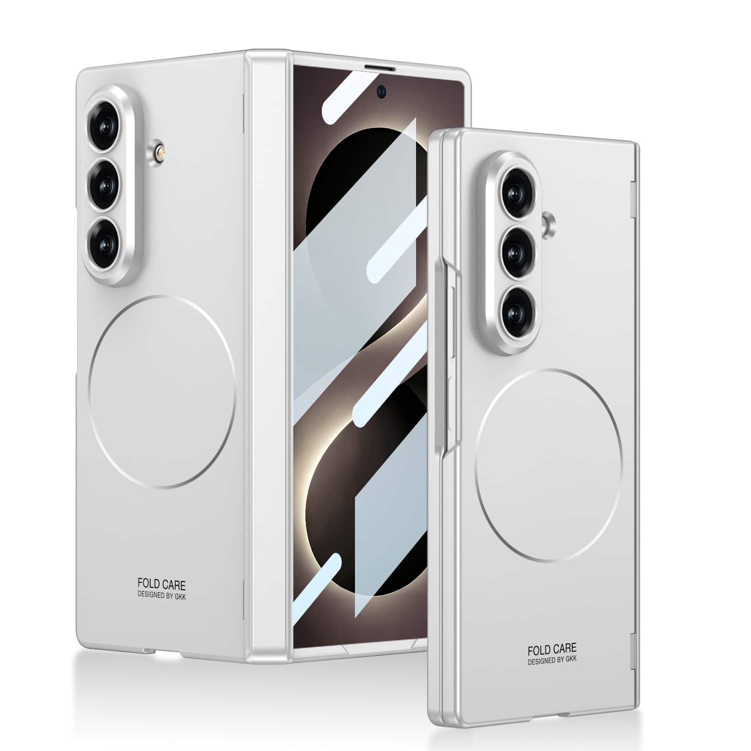 Dteck - Magnetic Hinge Protection Full Body Screen Protector Case For Samsung Galaxy Z Fold8 Ultra, Compatible with MagSafe Case - Silver price history on PriceWatchPro