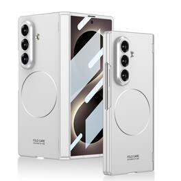 Dteck - Magnetic Hinge Protection Full Body Screen Protector Case For Samsung Galaxy Z Fold8 Ultra, Compatible with MagSafe Case - Silver