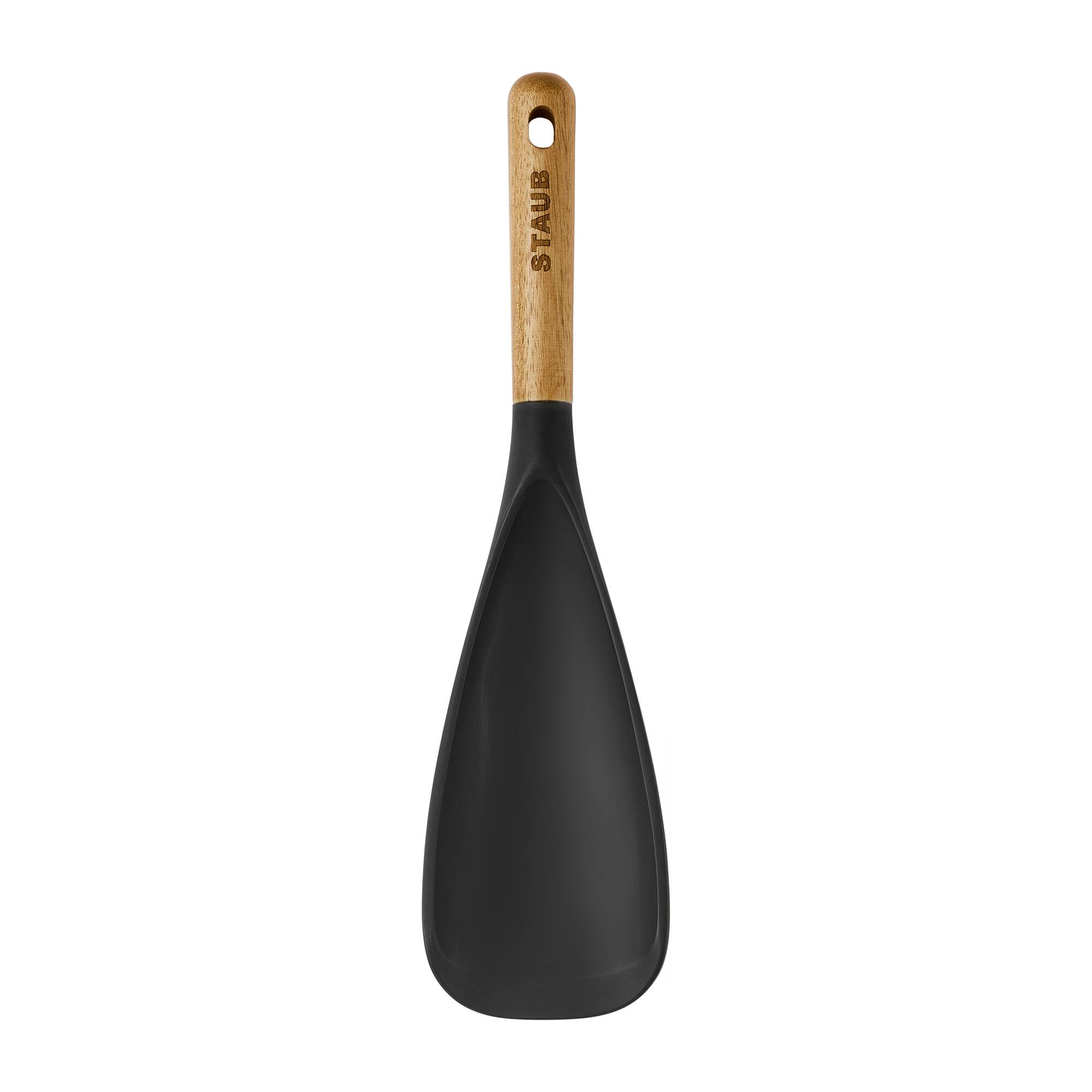 Alt View 4. Staub - Staub Silicone with Wood Handle Cooking Utensil, Multi-function Spatula Spoon - Matte Black.