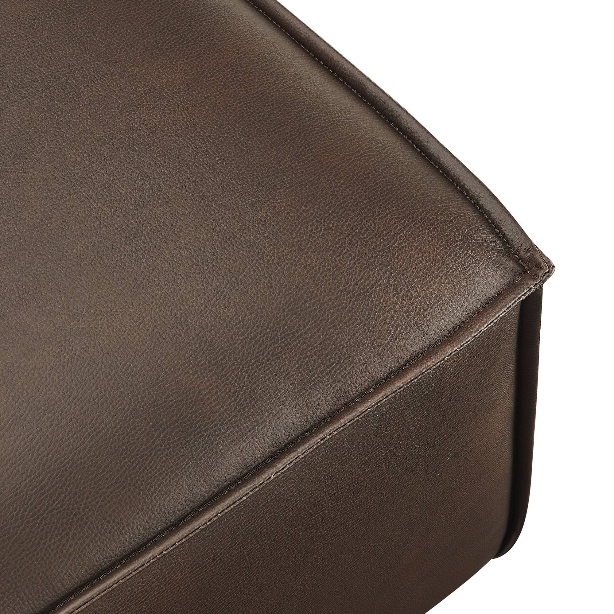 Alt View 4. Modway - Restore Vegan Leather Modular Ottoman by Modway - Espresso.
