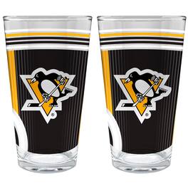 Great American Products - Pittsburgh Penguins Two-Piece 16oz. Pint Glass Set - Multicolor
