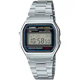 Casio - Men’s Digital Watch with -Toned Dial - A158WA-1 - Silver