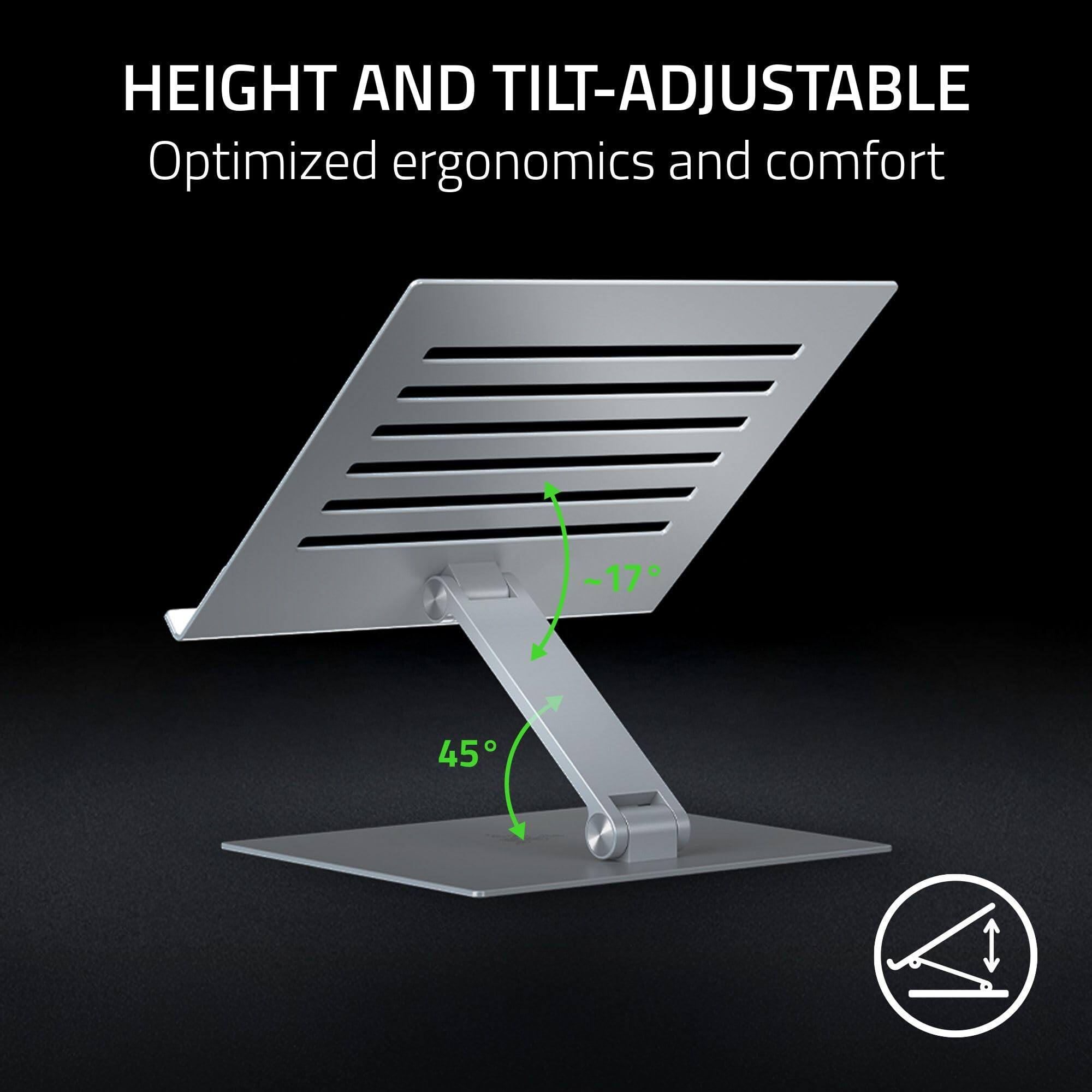 HEIGHT AND TILT-ADJUSTABLE  
Optimized ergonomics and comfort  
-17°  
45°