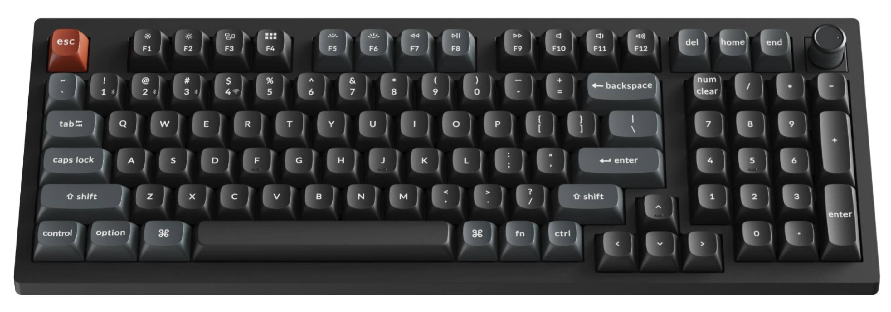 Keychron - V5 Ultra 8k 96% Custom Red Switch Mechanical Gaming Keyboard with Programmable ZMK Launcher Software - Black