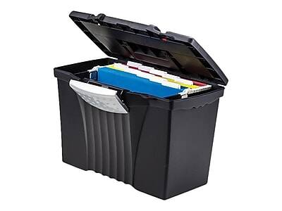 Alt View 3. Storex - Storex File Storage Box with Organizer Lid, Letter/Legal Size, Black (61510U01C) - Black.